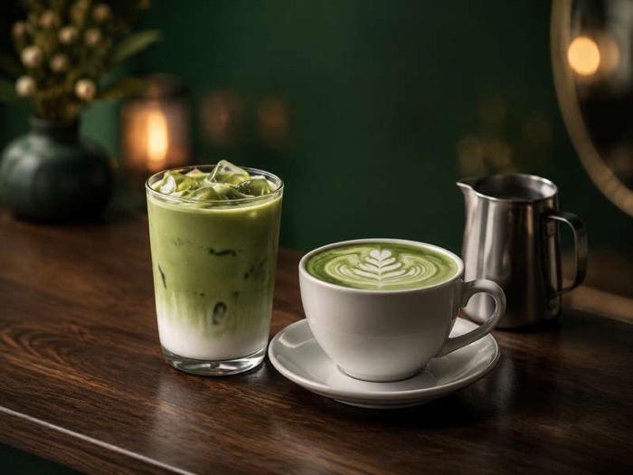Matcha latte nóng